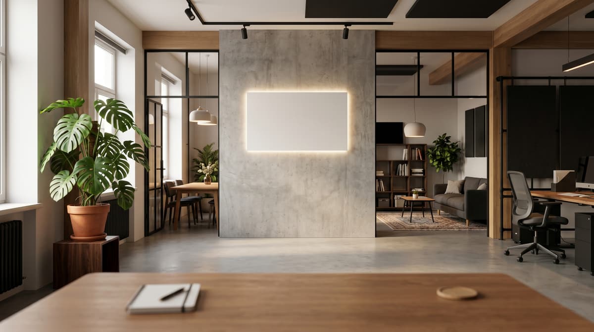 Concrete Collective office background, no logo