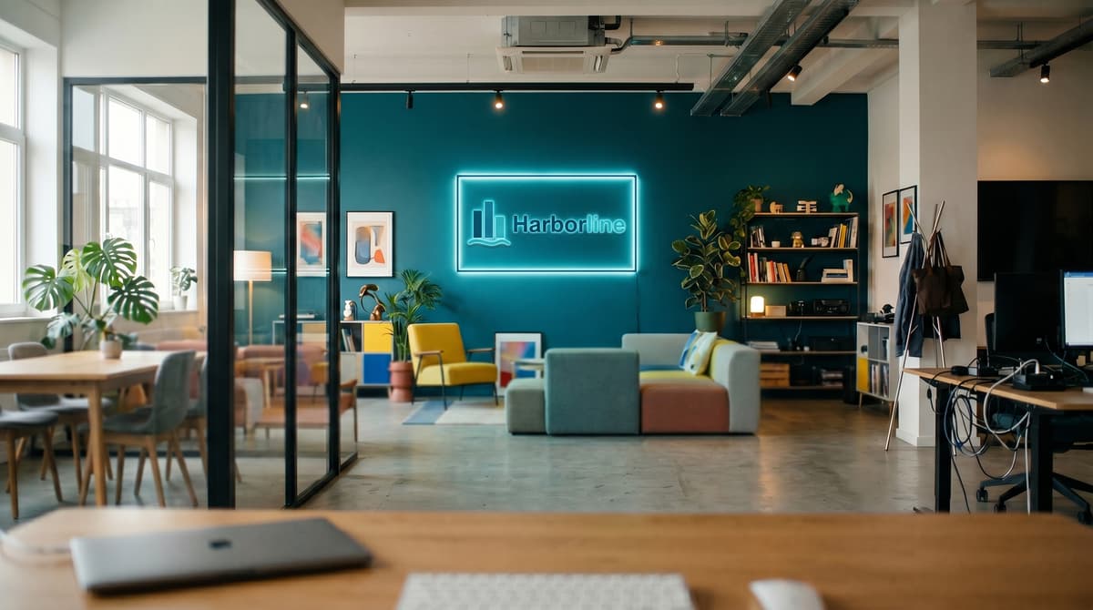 Creative Agency Studio with your logo rendered as signage