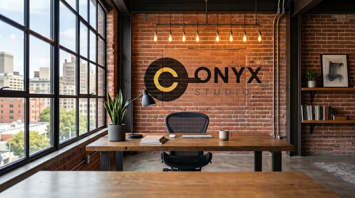Industrial Loft with your logo rendered as signage